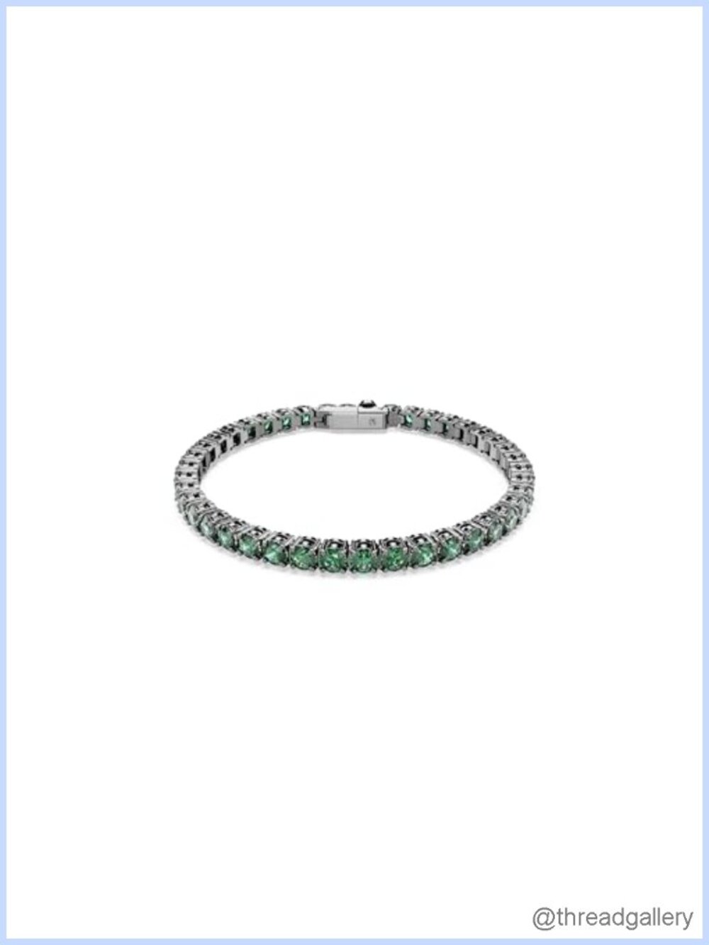 Swarovski Matrix Crystal Tennis Bracelet Ruthenium Plated Medium